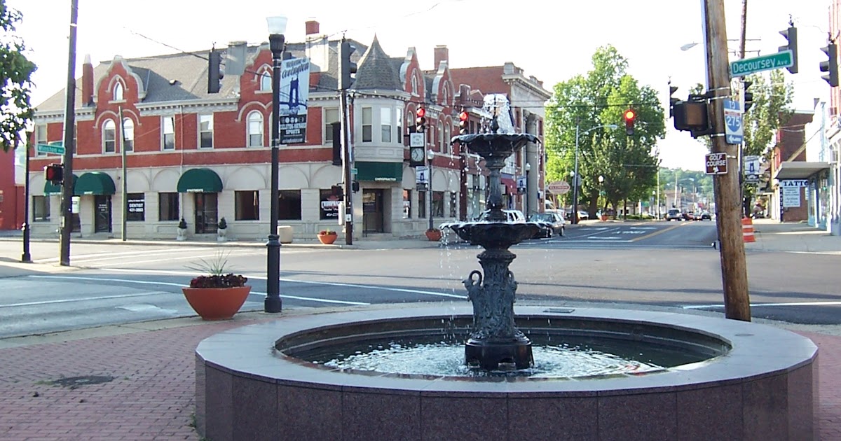 Northern Kentucky Scenes Fountain at Ritte's Corner Latonia area of
